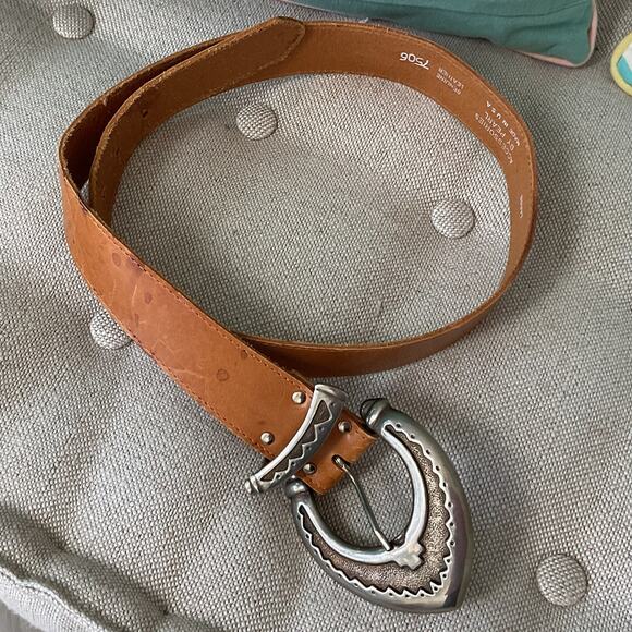 Accessories by Pearl Womens Leather Belt 7506 Made in USA Large - Picture 1 of 7